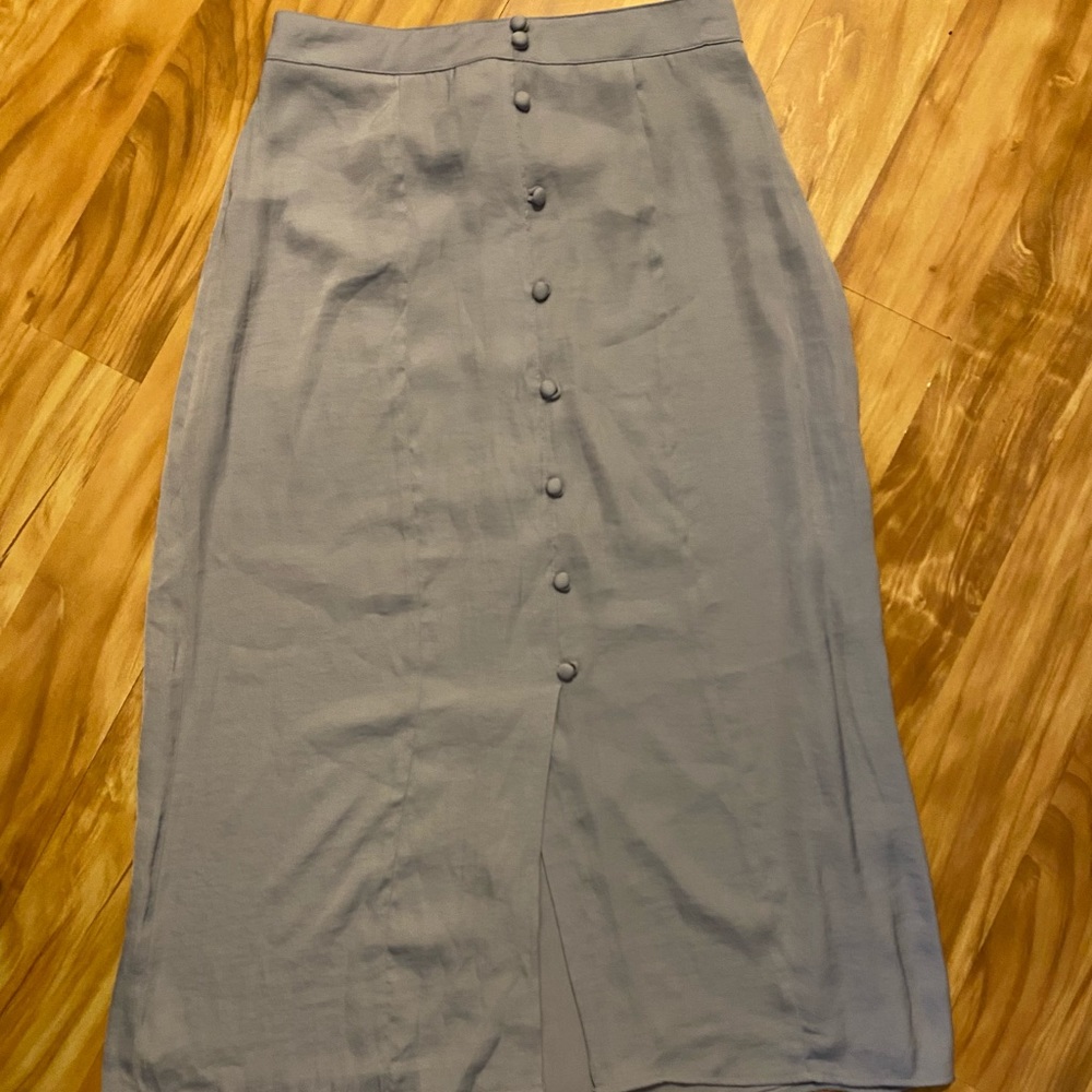 Light blue midi skirt